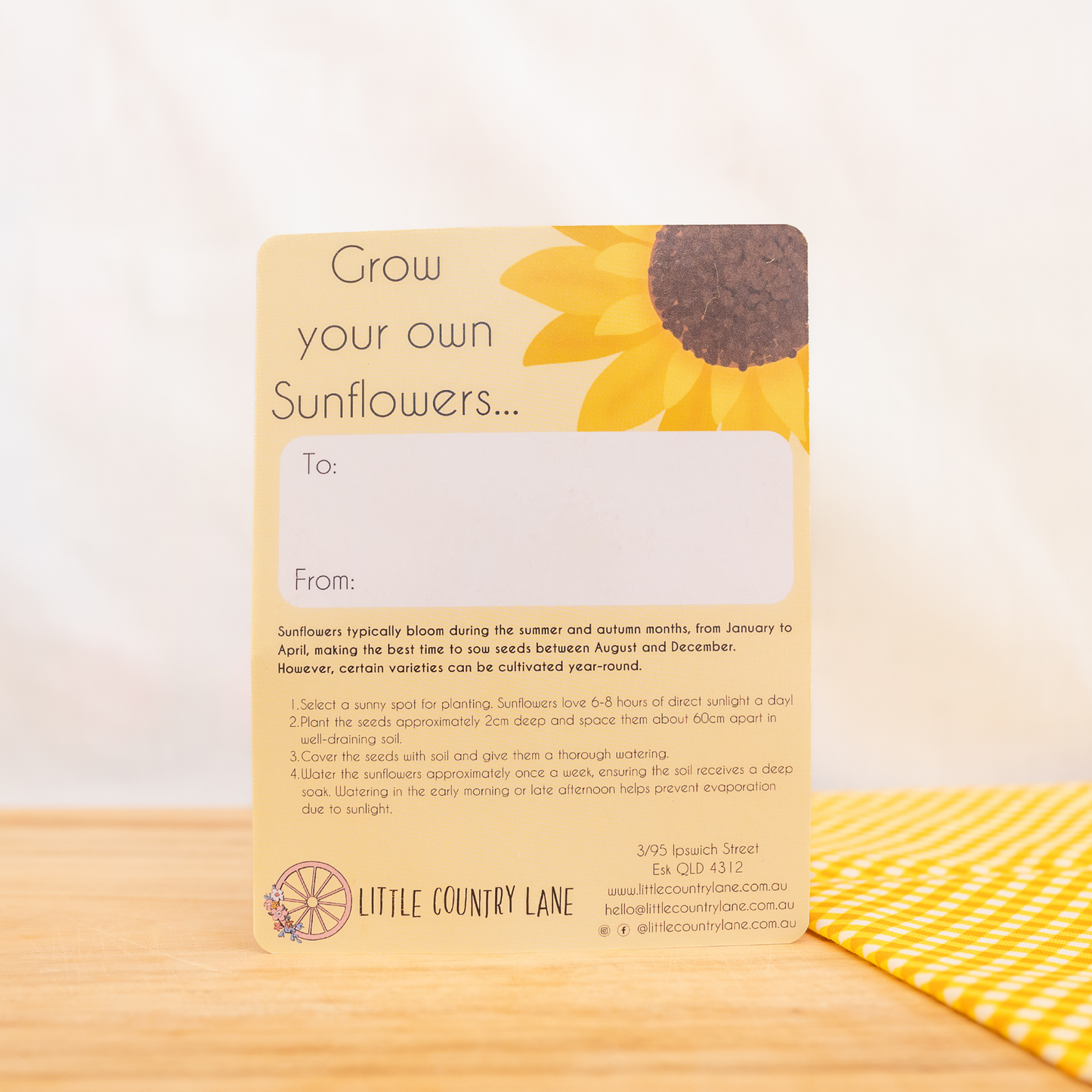 SUNFLOWER - SEED CARD