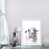 CLASSIC FARM ANIMAL ART PRINTS | A4