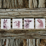 CLASSIC COUNTRY FARM FRIENDS COASTER | BECK LEE ARTIST
