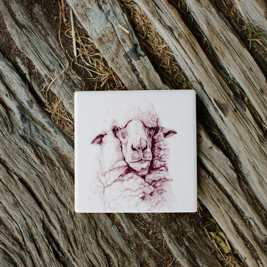 CLAUDE THE SHEEP COASTER | BECK LEE ARTIST