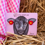 RED FLOWER EARRINGS | STUDS