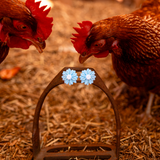 BLUE FLOWER EARRINGS | STUDS