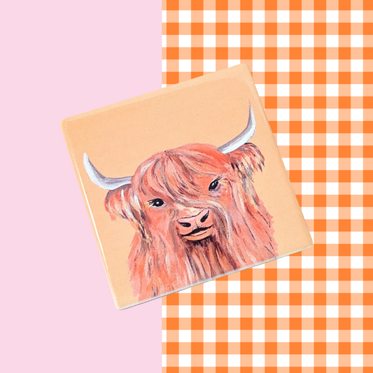 HIGHLAND COW - COASTER