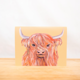HIGHLAND COW - GREETING CARD