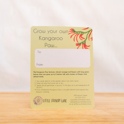 KANGAROO PAW - SEED CARD
