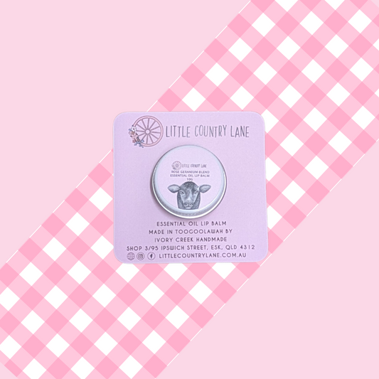 ESSENTIAL OIL LIP BALM - ROSE GERANIUM BLEND