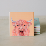 HIGHLAND COW - COASTER