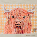 PUZZLE  - HIGHLAND COW - 98 PIECE A4