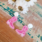 COUNTRY BOOT EARRINGS - STUD TOP DANGLES