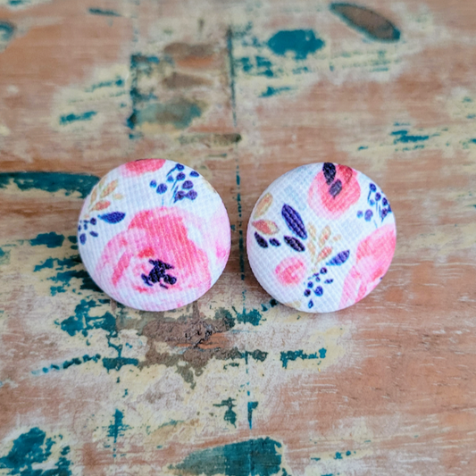 BLOOM FLOWER - BUTTON EARRINGS