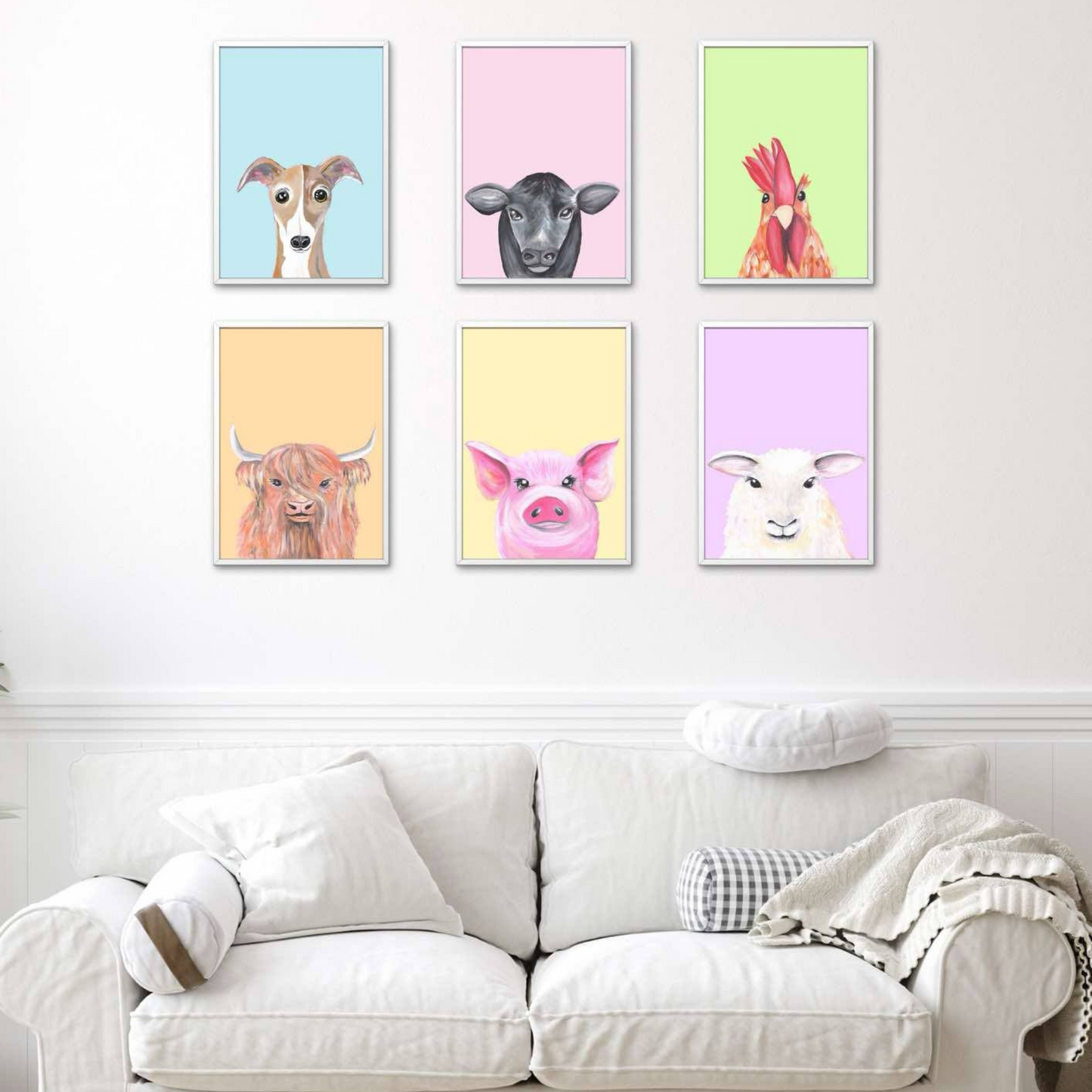 FARM ANIMAL WALL ART PRINTS