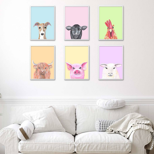 FARM ANIMAL WALL ART PRINTS