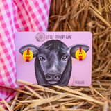 CHICKEN - YELLOW - FARM FRIENDS EARRINGS (STUDS)